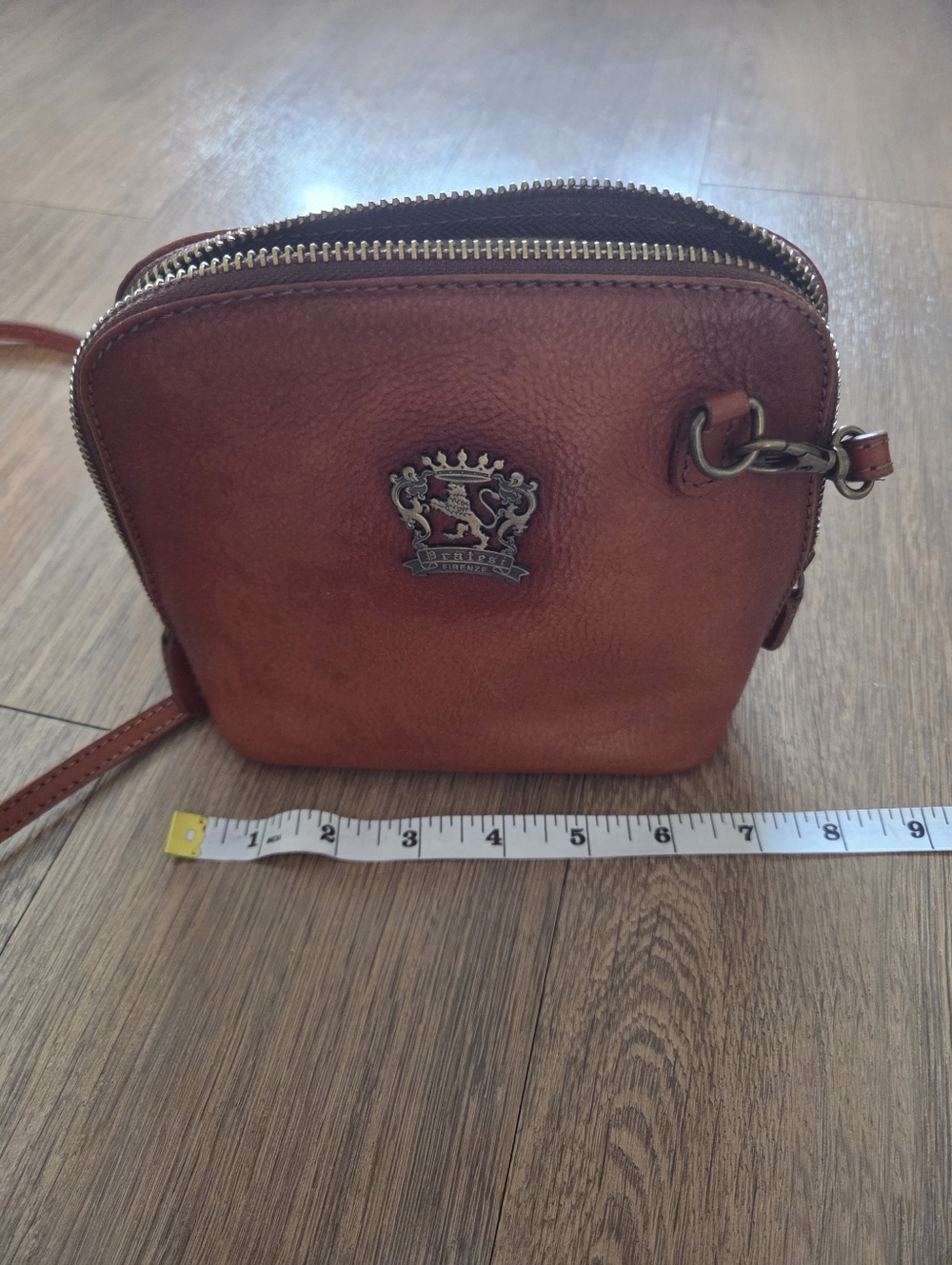 Pratesi Firenze Brown Leather Crossbody Bag - Picture 6 of 8